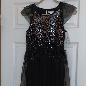 Black Sequined Formal Dress